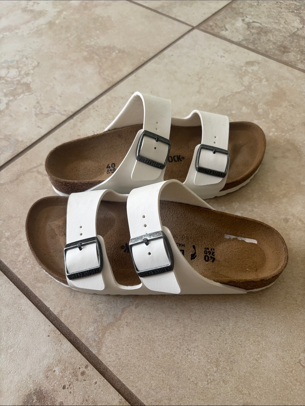 Birkenstock White Two-Strap EVA Slip-On Sandals - Picture 4 of 4